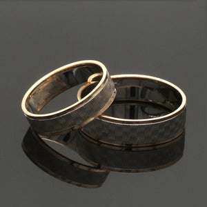 Unisex Platinum & Rose Gold Couple Love Bands JL PT 1362