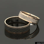 Load image into Gallery viewer, Unisex Platinum &amp; Rose Gold Couple Love Bands JL PT 1362
