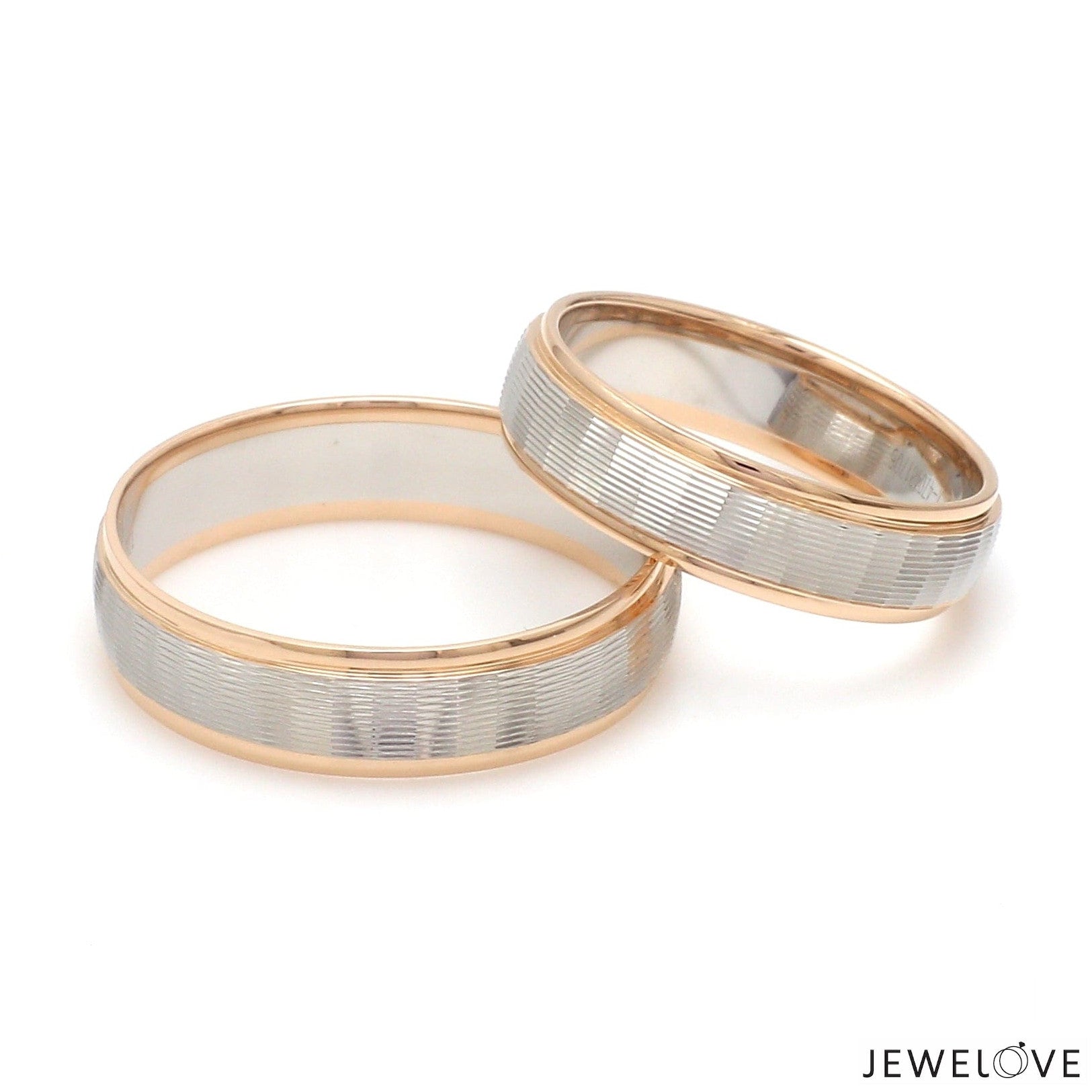 Unisex Platinum Rose Gold Couple Love Bands JL PT 1366