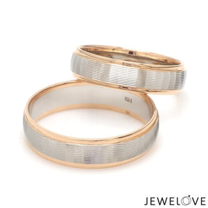 Unisex Platinum Rose Gold Couple Love Bands JL PT 1366