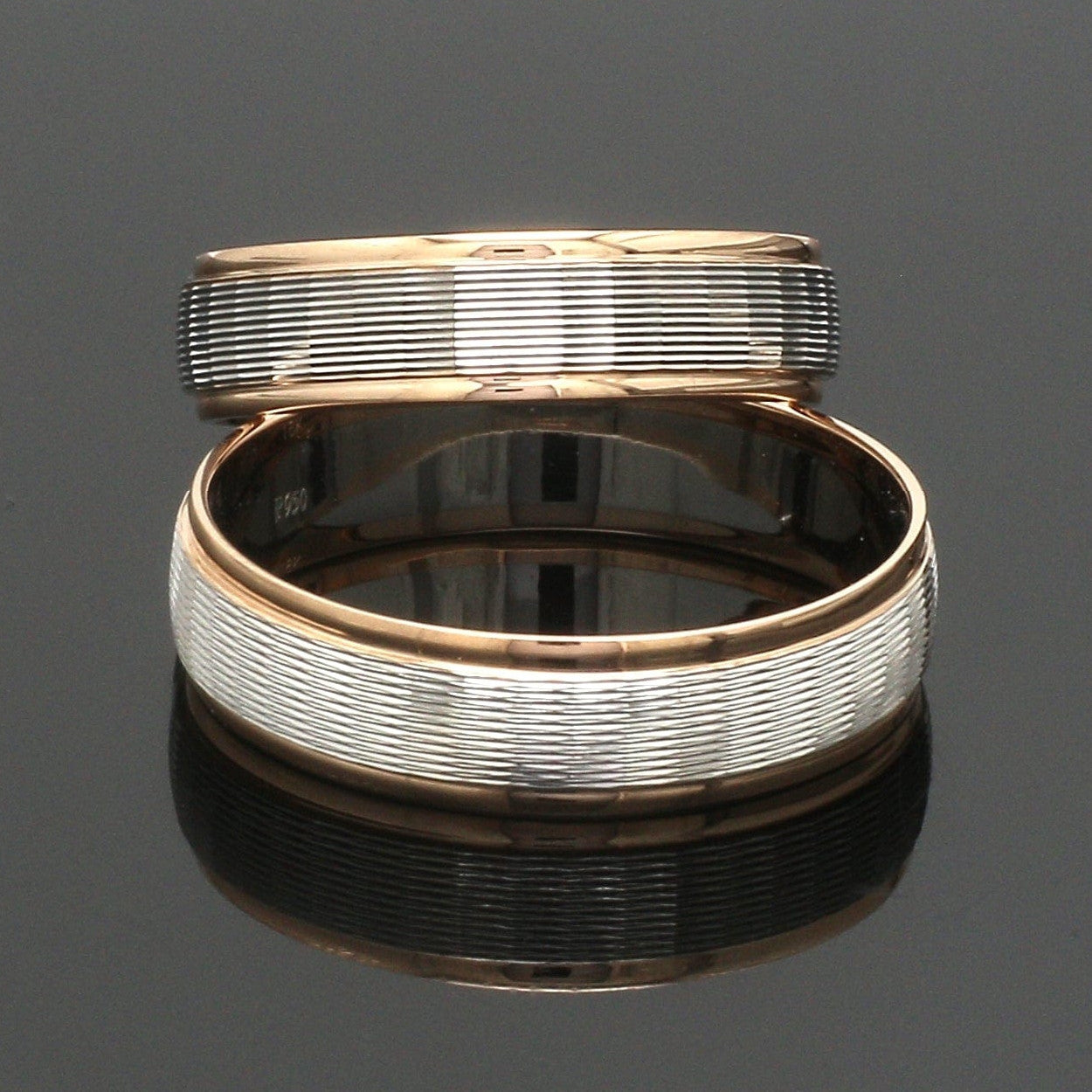 Unisex Platinum Rose Gold Couple Love Bands JL PT 1366