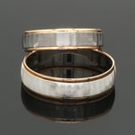 Load image into Gallery viewer, Unisex Platinum Rose Gold Couple Love Bands JL PT 1366
