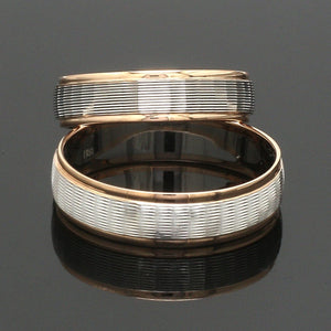 Unisex Platinum Rose Gold Couple Love Bands JL PT 1366