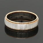 Load image into Gallery viewer, Unisex Platinum Rose Gold Couple Love Bands JL PT 1366
