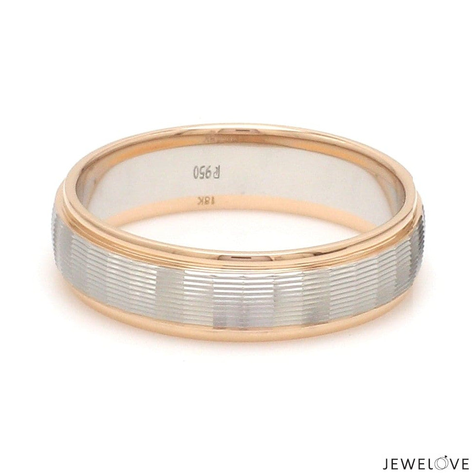 Unisex Platinum Rose Gold Couple Love Bands JL PT 1366