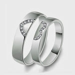 Load image into Gallery viewer, You Complete Me Platinum Love Bands with A Heart JL PT 296
