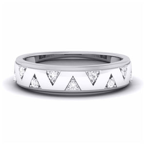 Zigzag 9 Diamond Platinum Band - Unisex  JL PT 5873