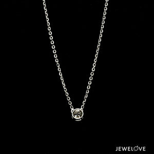 Single Diamond Pendant Platinum Chain JL PT CH 1317