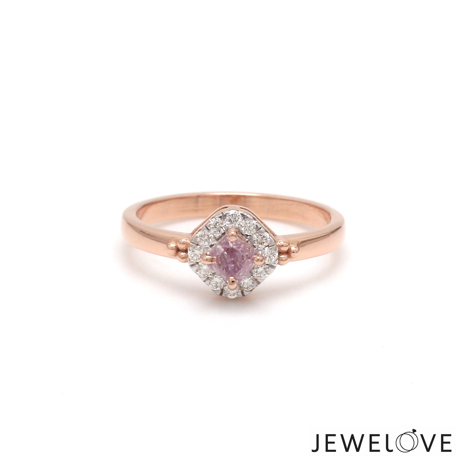 18K Rose Gold Ring with Pink Diamond for Women JL AU 100   Jewelove.US