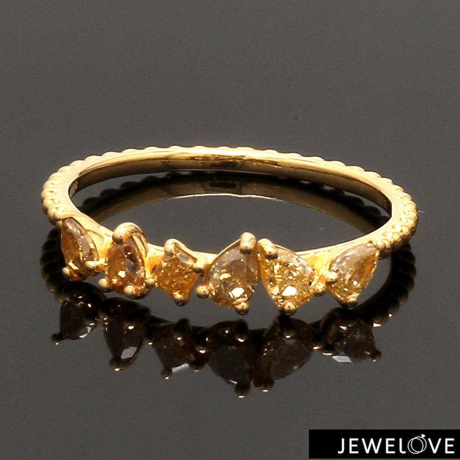 18K Yellow Gold Ring with Yellow Diamond JL AU 128