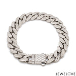 Load image into Gallery viewer, Men of Platinum | Diamond Cut Bracelet with Diamond Lock for Men JL PTB 1231
