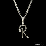 Load image into Gallery viewer, Platinum R Alphabet Diamond Pendant JL PT P 339
