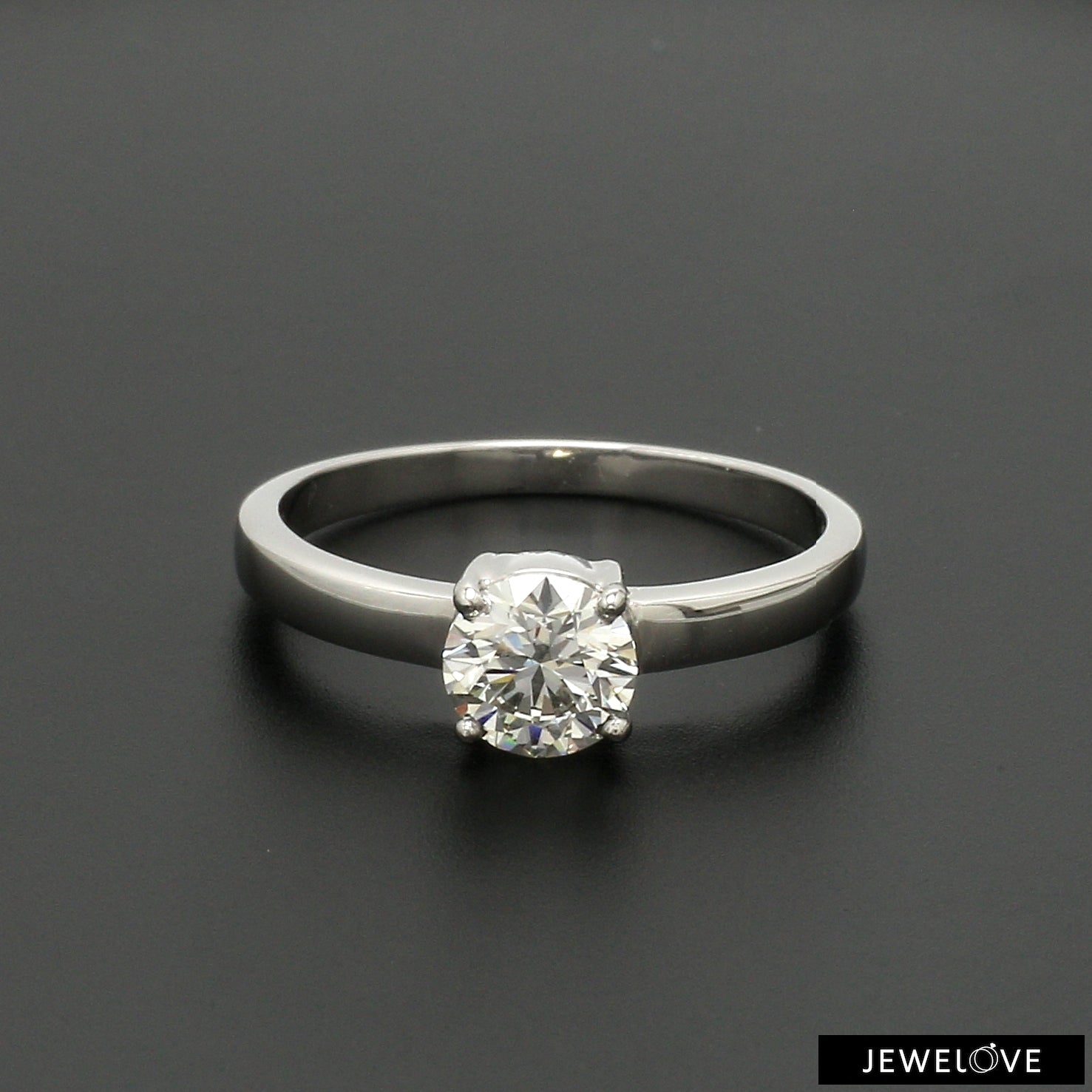 1-Carat Lab Grown Solitaire Platinum Engagement Ring JL PT LG G 1269-B