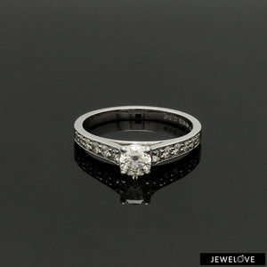 70-Pointer Solitaire Diamond Shank Platinum Ring JL PT 1324-B   Jewelove.US