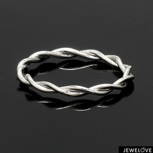 Plain Platinum Rope Ring for Women JL PT 1386