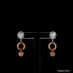 Load image into Gallery viewer, Designer Plain Platinum &amp; Rose Gold Earrings JL PT E 213
