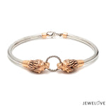 Load image into Gallery viewer, Platinum &amp; Rose Gold Jaguar Bracelet for Men JL PTB 1234
