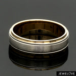 Load image into Gallery viewer, Milgrain Edge Platinum &amp; Rose Gold Men&#39;s Ring JL PT 636-B
