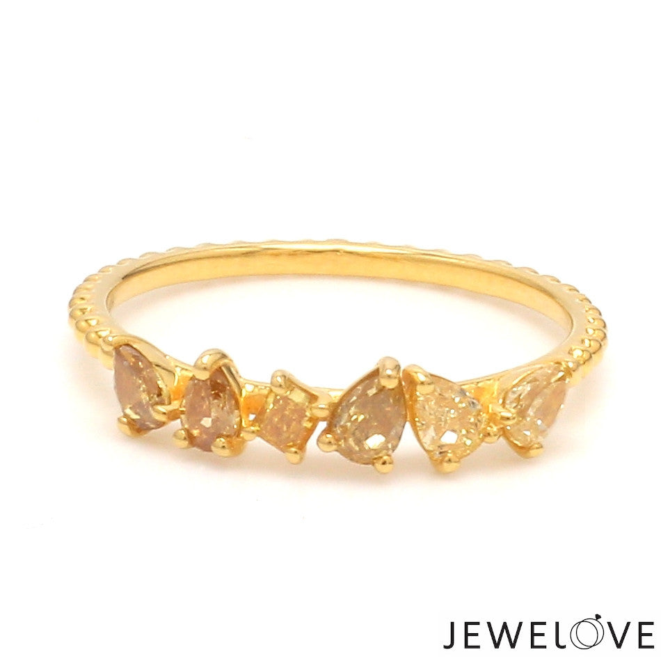 18K Yellow Gold Ring with Yellow Diamond JL AU 128