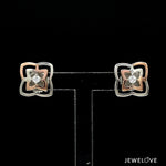 Load image into Gallery viewer, Platinum Rose Gold Diamond Earrings for Women JL PT E 348
