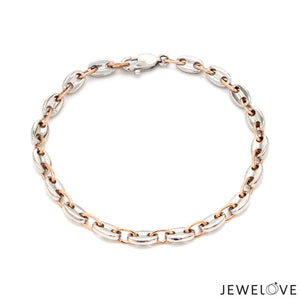 5.25mm Platinum & Rose Gold Bracelet for Men JL PTB 1278