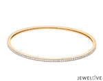 Load image into Gallery viewer, 18K Gold with Diamonds Single Line Eternity Bangle JL AU B 101
