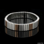 Load image into Gallery viewer, Platinum &amp; 18K Rose Gold Flexible Bracelet for Men JL PTB 1232
