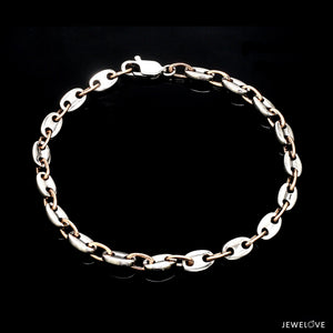 5.25mm Platinum & Rose Gold Bracelet for Men JL PTB 1278