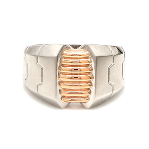 Men of Platinum | Heavy Platinum Rose Gold Ring for Leaders JL PT 685R