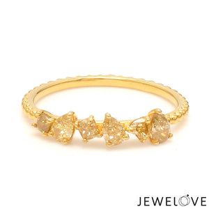 18K Yellow Gold Ring with Yellow Diamond JL AU 126