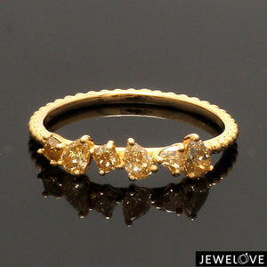 18K Yellow Gold Ring with Yellow Diamond JL AU 126