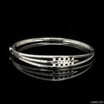 Load image into Gallery viewer, Designer Oval Platinum Bracelet with Diamonds SJ PTB 109
