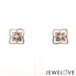 Load image into Gallery viewer, Platinum Rose Gold Diamond Earrings for Women JL PT E 348
