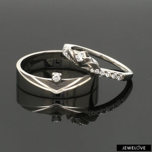 Platinum Diamond Couple Ring JL PT 1364