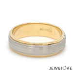 Load image into Gallery viewer, Milgrain Edge Platinum &amp; Rose Gold Men&#39;s Ring JL PT 636-B
