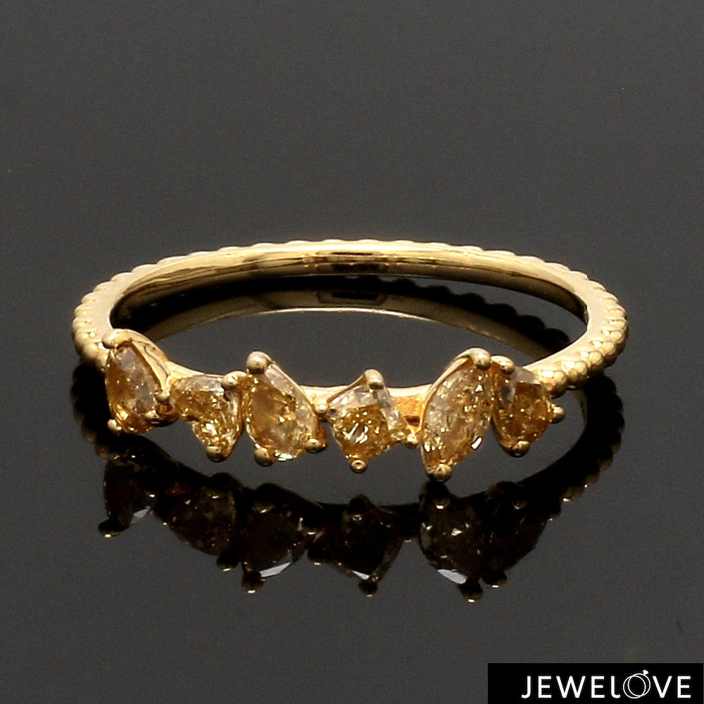 18K Yellow Gold Ring with Yellow Diamond JL AU 127