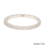 Load image into Gallery viewer, Thin Half Eternity Diamond Ring in Platinum JL PT 284-A
