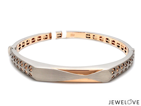 Platinum Rose Gold Bracelet Matte & Hi-Polish for Men JL PTB 1182 –  Jewelove.US