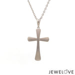 Load image into Gallery viewer, Plain Platinum Cross Pendant with Matte Finish JL PT P 243-A   Jewelove
