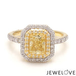 Load image into Gallery viewer, 1-Carat Yellow Diamond Solitaire 18K Yellow Gold Diamond Ring JL AU 132
