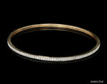 Load image into Gallery viewer, 18K Gold with Diamonds Single Line Eternity Bangle JL AU B 101
