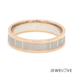 Load image into Gallery viewer, Unique Shape Platinum Love Bands with Rose Gold Border JL PT 648-RG Plain
