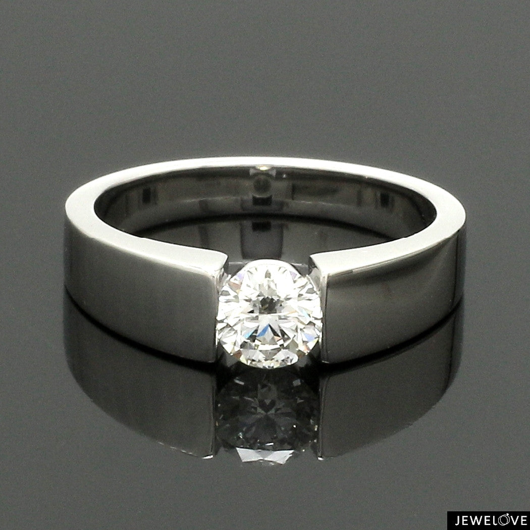 20-Pointer Solitaire Platinum Engagement Ring JL PT 1389