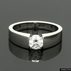 20-Pointer Solitaire Platinum Engagement Ring JL PT 1389