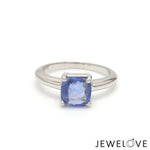 Load image into Gallery viewer, Cushion Cut Blue Sapphire Platinum Ring JL PT 1316   Jewelove
