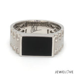 Load image into Gallery viewer, Men of Platinum | Heavy Black Enamel Ring for Men JL PT MSD 1371
