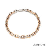 Load image into Gallery viewer, Men of Platinum| 5.75mm Platinum &amp; Rose Gold Bracelet for Men JL PTB 1281
