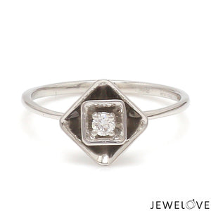 Platinum Single Diamond Ring for Women JL PT 1358