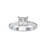 Load image into Gallery viewer, 0.30cts. Solitaire Princess Cut Diamond Platinum Engagement Ring JL PT 0013-A   Jewelove.US
