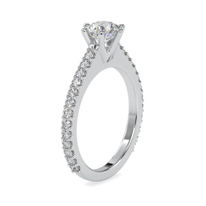 0.30cts. Solitaire Platinum Diamond Shank Engagement Ring JL PT 0028-A   Jewelove.US